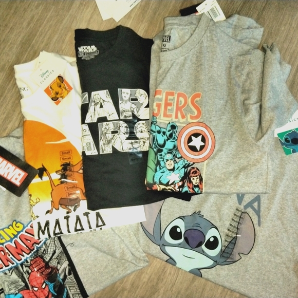 Disney Other - 5 Pack NWT Graphic T-shirts Mystery Bundle - Cartoons - Disney - Nickelodeon